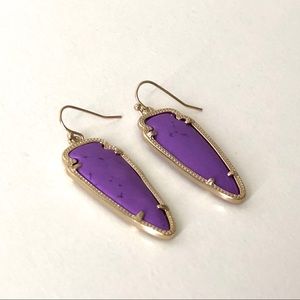 Kendra Scott Arrow Earrings- Purple